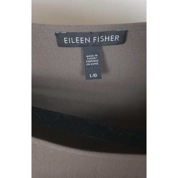 Eileen Fisher Tunic Tank Tops L Blue Brown Sleeveless 100% Silk Lot of 2 Casual - Picture 8 of 16
